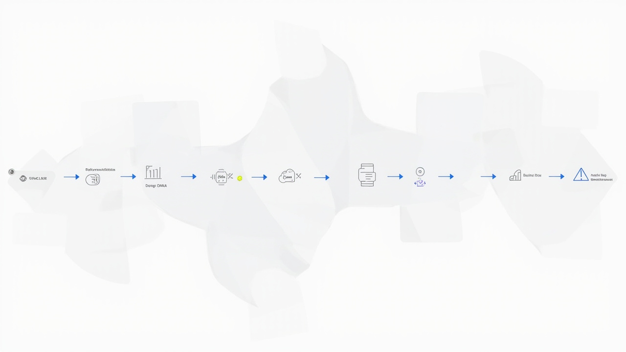 流程图：从 reference DNA 到 audit、rules、CSS polish、PR、deploy、regression check
